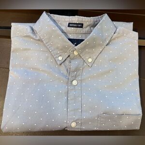 American Eagle outfitters Gray Polka Dot Men's Shirt